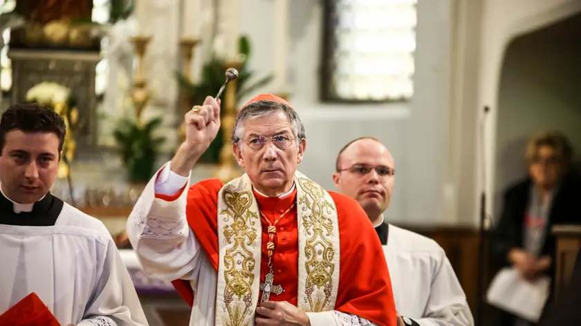 Foto Agenzia Candussi / FURLAN/ Mestre via TORRE BELFREDO /MESTRE INAUGURAZIONE SANTUARIO MADONNA DELLA SALUTE.IN FOTO IL PATRIARCA MORAGLIA.