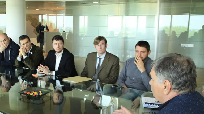 Delegazione Parlamentari M5S in visita a Ing. Vernizzi presso Veneto Strade a Mestre
