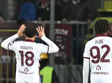 Torino's foward Ché Adams celebrates after scoring a goal during the Italian serie A soccer match ACF Fiorentina vs Torino FC at Carlo Castellani Stadium in Empoli, Italy, 13 December 2024 ANSA/CLAUDIO GIOVANNINI