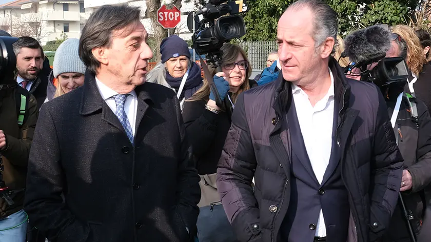 Il sindaco di Padova Sergio Giordani e il presidente della Regione Veneto Luca Zaia