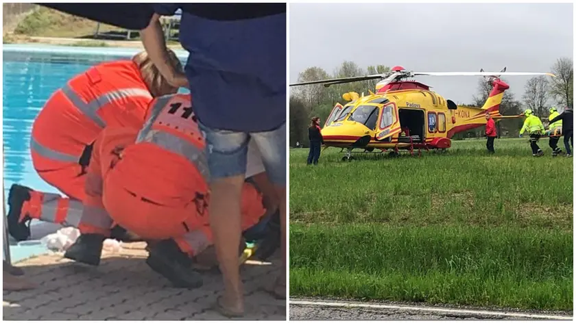 A Vescovana sono arrivati i sanitari del 118 partiti dall’ospedale di Schiavonia, quindi il bambino è stato portato a Padova con l’elisoccorso