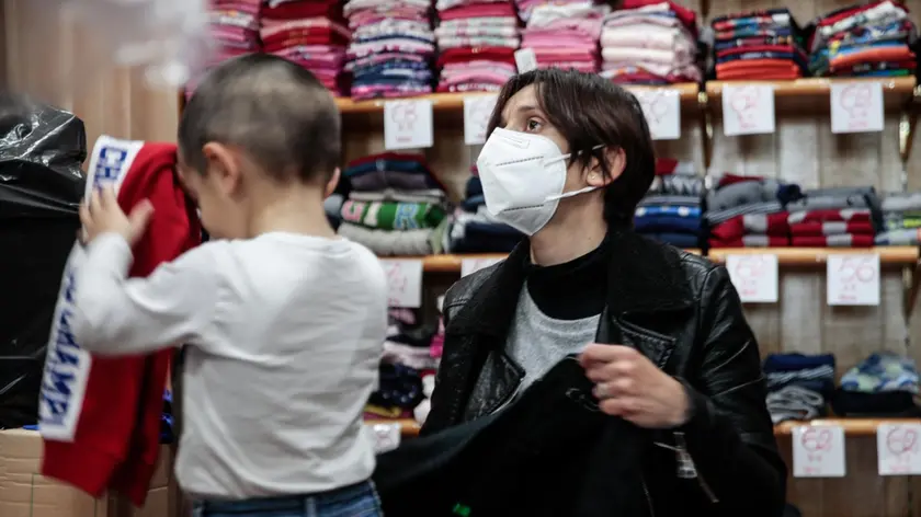 18/04/2020 Roma, Emergenza Coronavirus, Riapertura dei negozi di abbigliamento per bambini