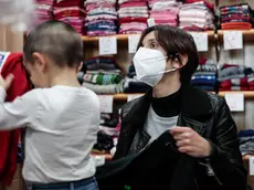 18/04/2020 Roma, Emergenza Coronavirus, Riapertura dei negozi di abbigliamento per bambini
