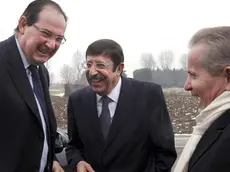 SBRISSA - INAUGURAZIONE SERENISSIMA. DA SX: GIANCARLO GALAN, ADRIANO CESTRONE, MARIO PUTIN, SBRISSA - INAUGURAZIONE SERENISSIMA