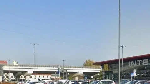 Rissa al parcheggio dell'Interspar di Pontevigodarzere