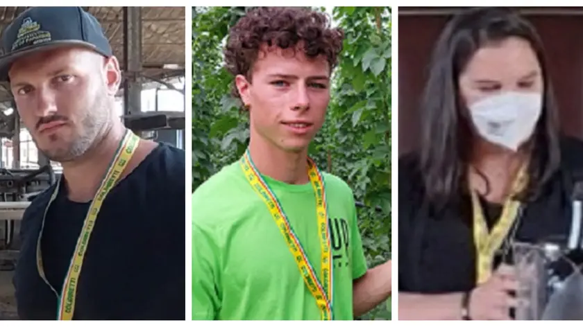 Da sinistra: Davide Gomiero, Gabriele Trevisan e Sara Morbin