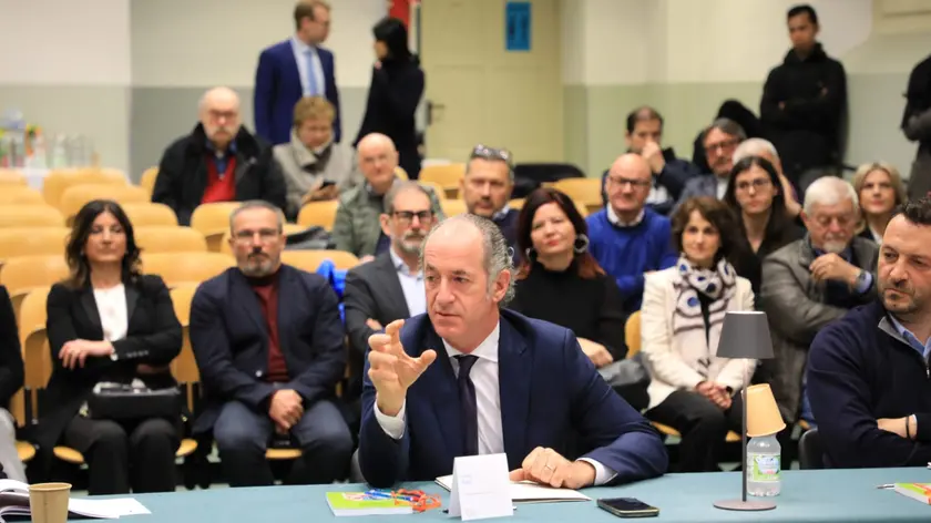 Luca Zaia al Cavanis di Possagno ha annunciato la firma dell'ordinanza anti-siccità
