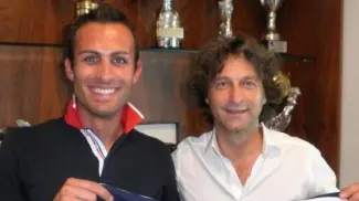 STEFANO MARCHETTI E ALEX CORDAZ Foto in sede ieri tra il dg e il nuovo portiere del Cittadella preso dal Lugano