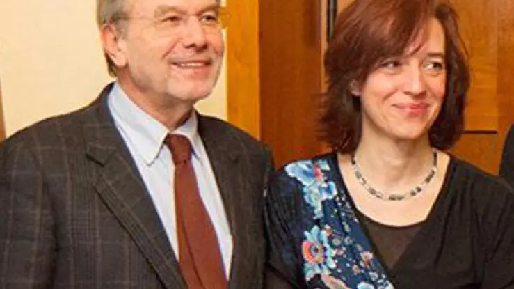 Paola Marigo con l’ex rettore dell’Università Giuseppe Zaccaria