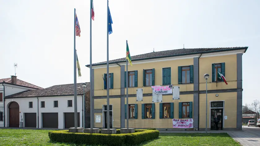 Bagnoli PD, 24.03.2017 Conferenza stampa a Bagnoli. Nella foto: il Municipio
