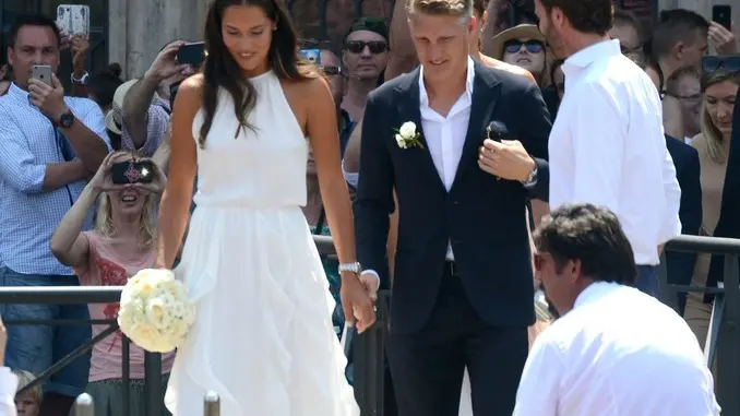 Interpress/Matteo Tagliapietra. Venezia, 12,07,2016.- Bastian Schweinsteiger e Ana Ivanovic oggi sposi a Venezia