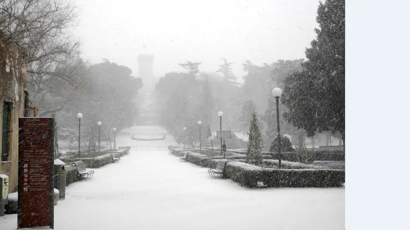 Este sotto una coltre di "vera" neve