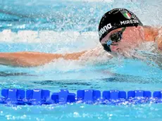 Italian Alessandro Miressi competes in the Men's 100m Freestyle semifinal of the Swimming competitions during the Paris 2024 Olympic Games at the Paris La Defense Arena in Paris, France, 30 July 2024. Summer Olympic Games will be held in Paris from 26 July to 11 August 2024. ANSA/ETTORE FERRARI