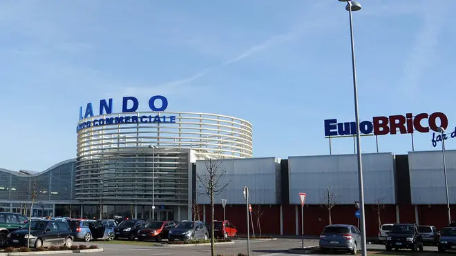 Conselve, 22.03.2013.Furto al centro commerciale Lando.ph. Zangirolami.Nella foto: l'esterno del centro