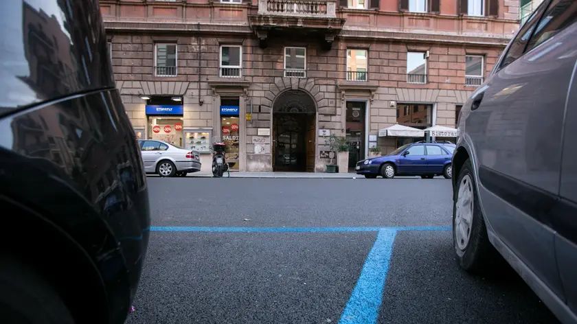 27/08/2013 Roma, parcheggi a pagamento nel quartiere Prati