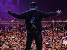 Italian singer-songwriter Vasco Rossi performs on stage at the Ferrari Park in Modena, Italy, 01 July 2017. More than 200,000 attended the event..ANSA/ALESSANDRO DI MEO