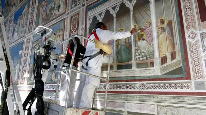 SALMASO - RESTAURO CAPPELLA DEGLI SCOVEGNI. pentecoste
