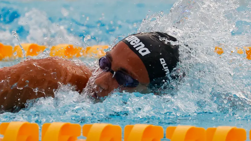 Quadarella Simona of Italy at Women 1500m Freestyle during the 60th Settecolli Swimming Trophy, Rome, 21 June 2024. ANSA/FABIO FRUSTACI