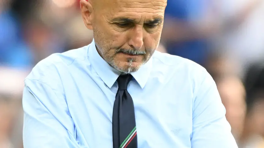 L'allenatore della Nazionale, Luciano Spalletti ieri durante la partita di ottavi di finale della Uefa Euro 2024 tra Italia e Svizzera all'Olympiastadium di Berlino, Germania, 30 giugno 2024. ANSA/DANIEL DAL ZENNARO
