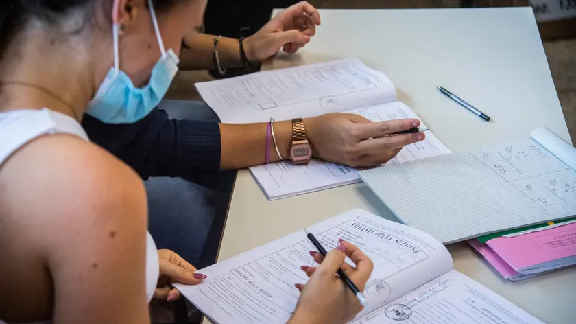 04/10/2021 Roma, Inizio dello spoglio delle schede votate per elezione del Sindaco di Roma