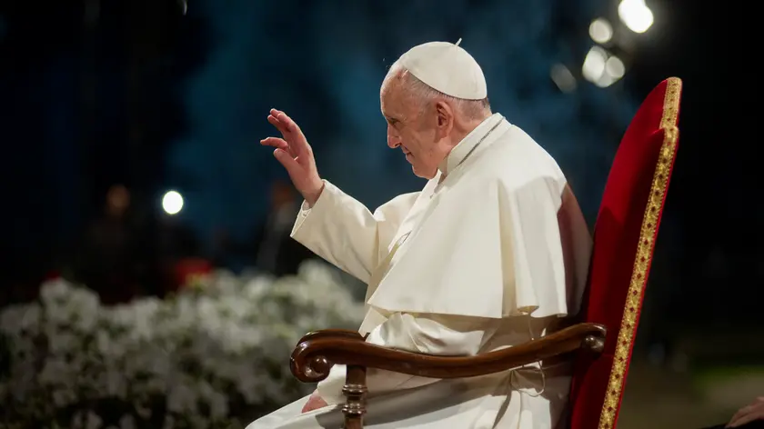 Roma 19/04/2019, celebrazione della Via Crucis. Nella foto papa Francesco
