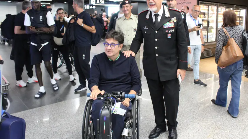 Il presidente del comitato paralimpico italiano Luigi Pancalli. Fiumicino, 9 Settembre 2024. ANSA/TELENEWS