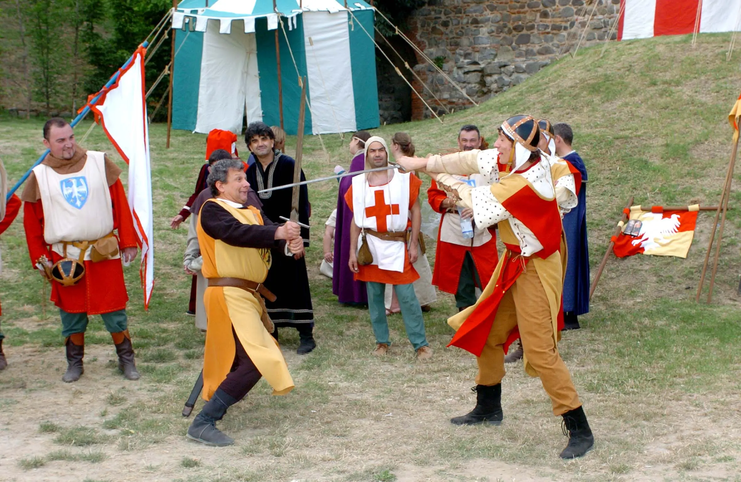 Manifestazione medievale a Este: duellanti. Belluco.