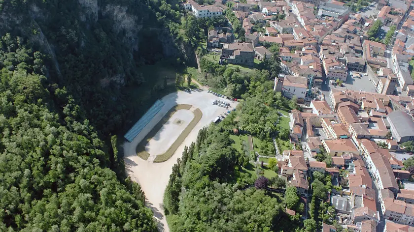 L’area della Cava della Rocca a Monselice vista dall’alto