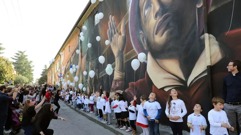 MARIAN - AGENZIA BIANCHI - PADOVA - INAUGURAZIONE MURALE ARCELLA