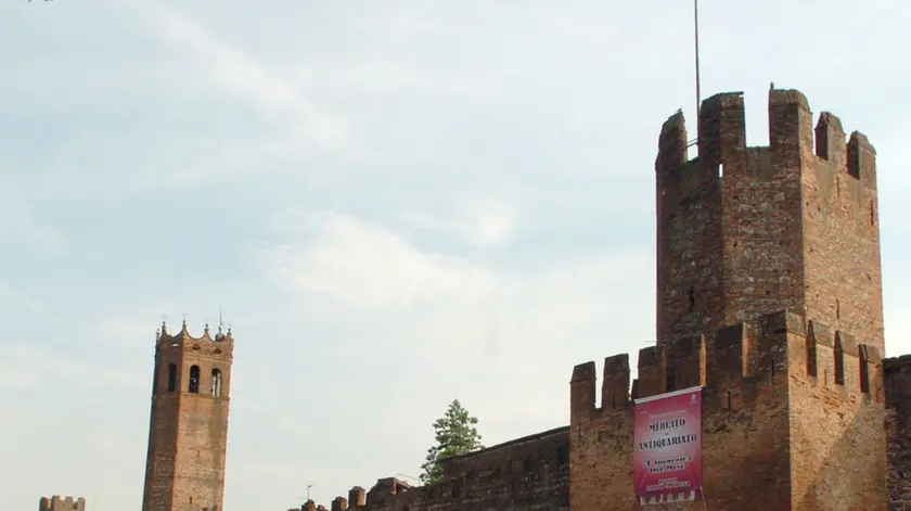 Malaman..Cinta muraria di Montagnana bisognosa di restauri...Nella foto: il ponte di porta Vicenza sorretto da pali...ph. Zangirolami