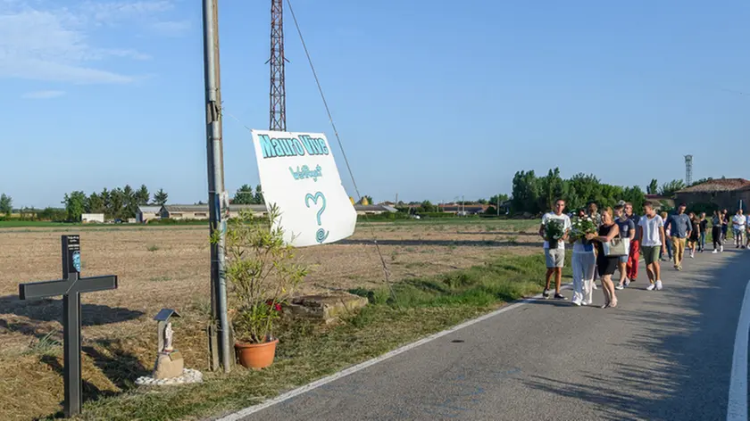 Carmignano di S. Urbano (PD), 29 luglio2017. secondo anniversario uccisione Mauro Guerra. Nella foto: